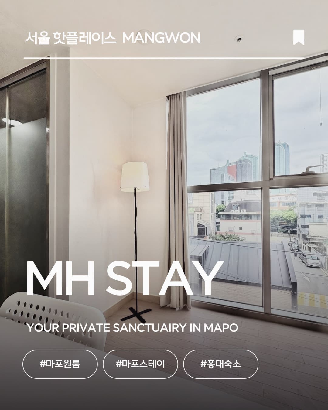 Mangwon-dong, Mapo-gu, fully-furnished studio near station